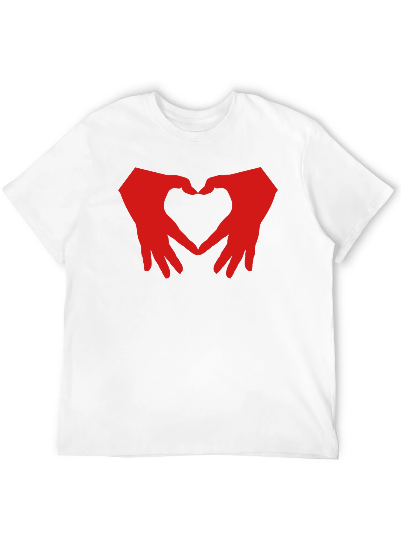 Heart Hands Graphic T-Shirt - Black Cotton Blend