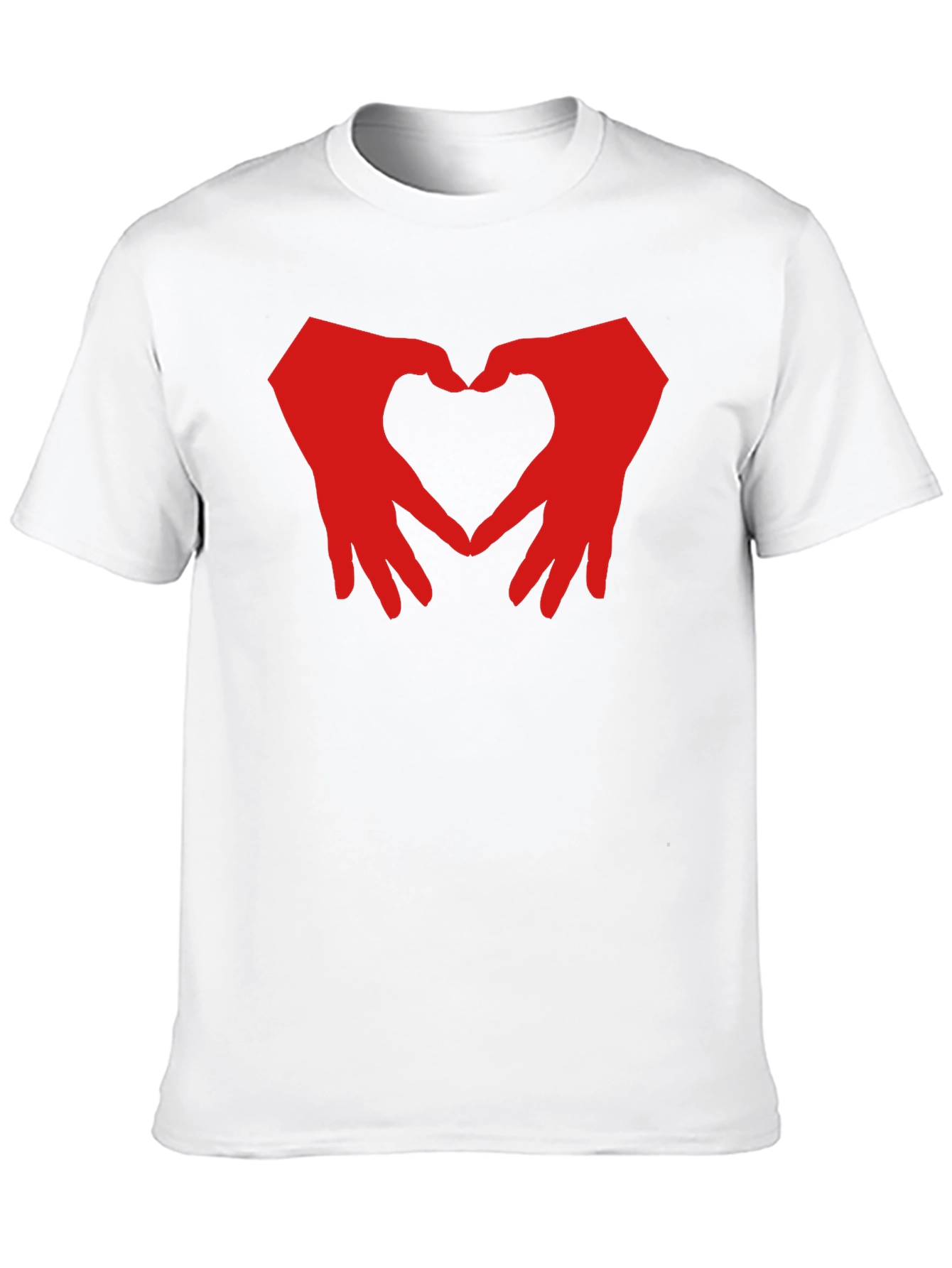 Heart Hands Graphic T-Shirt - Black Cotton Blend