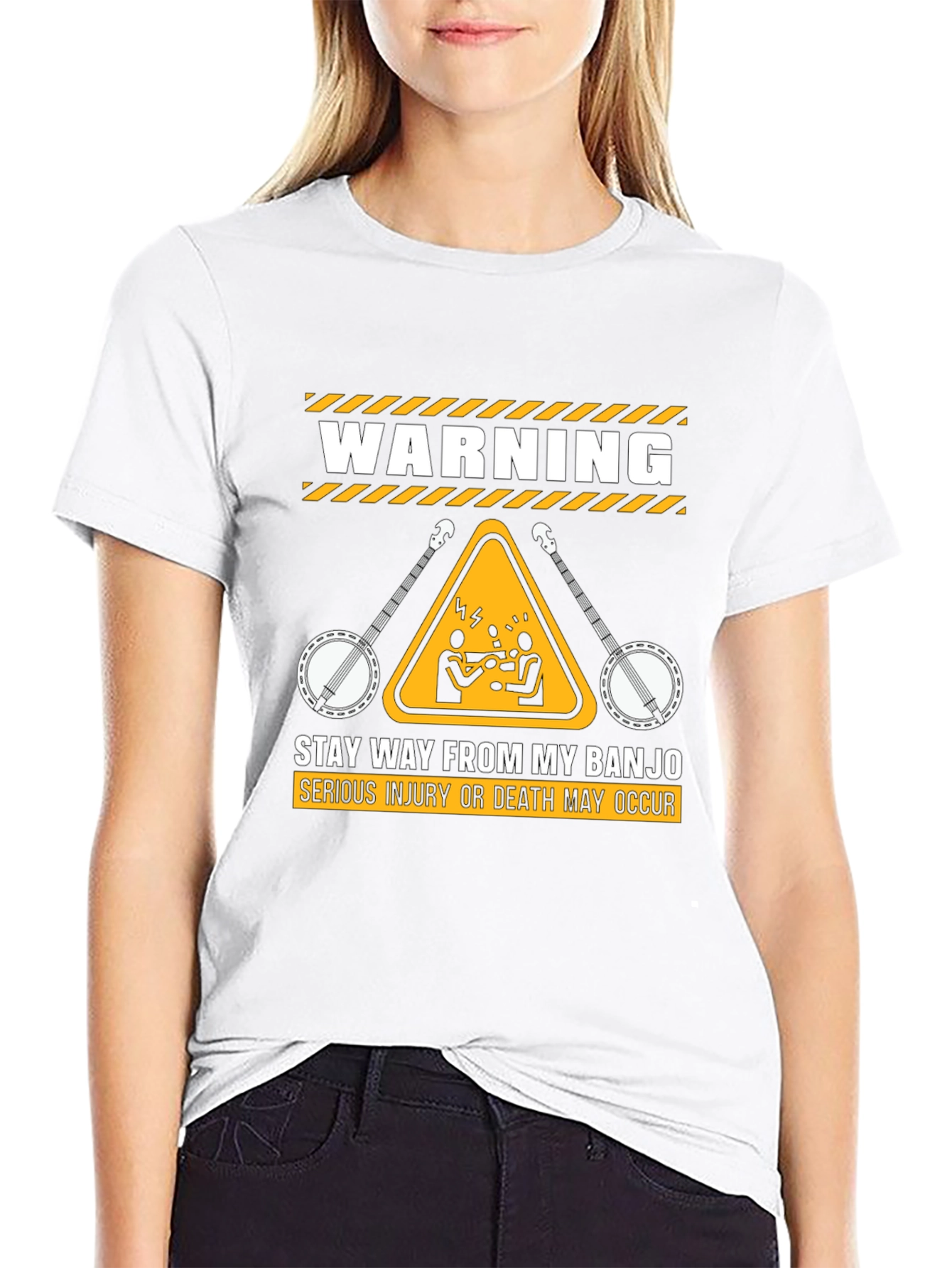 Warning Stay Away From My Banjo T-Shirt