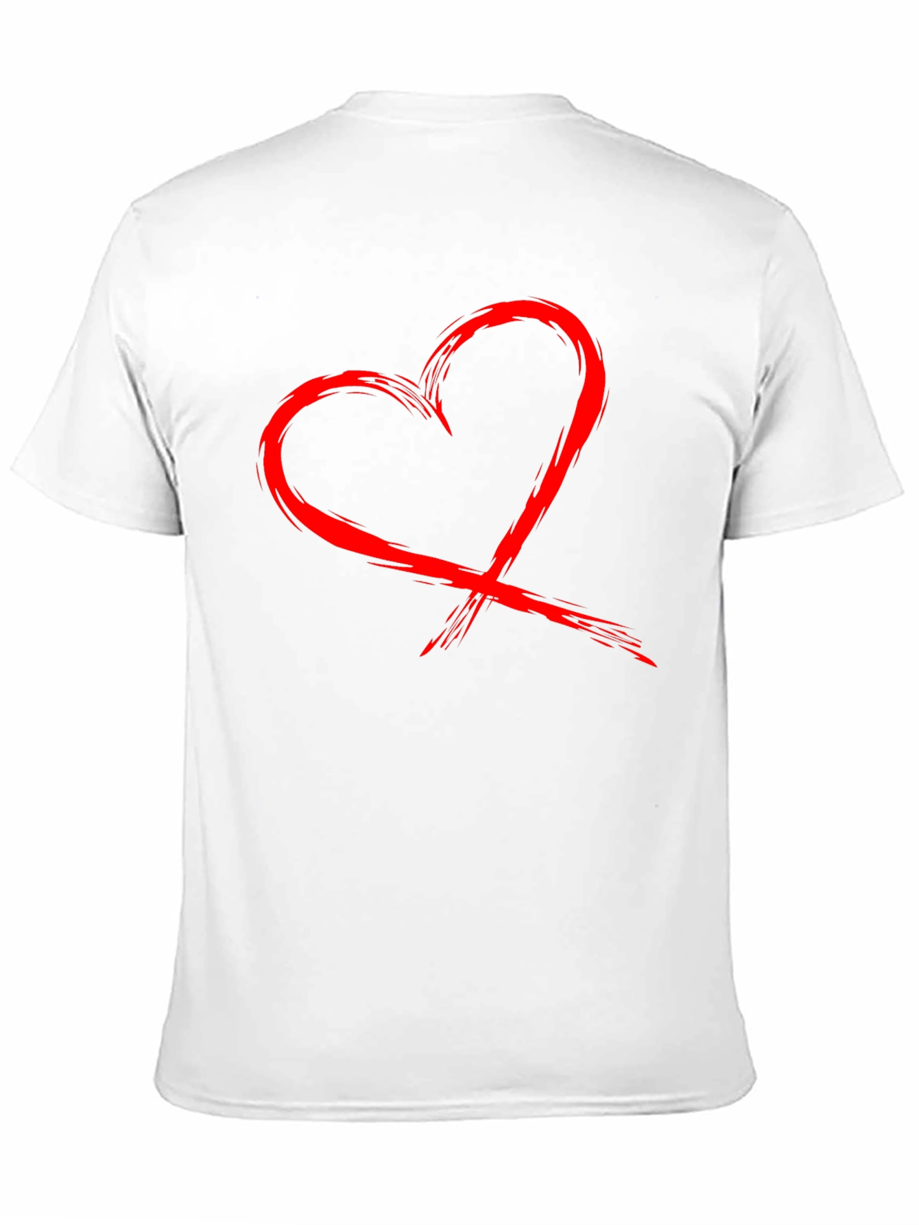 Red Heart Graphic Black T-Shirt