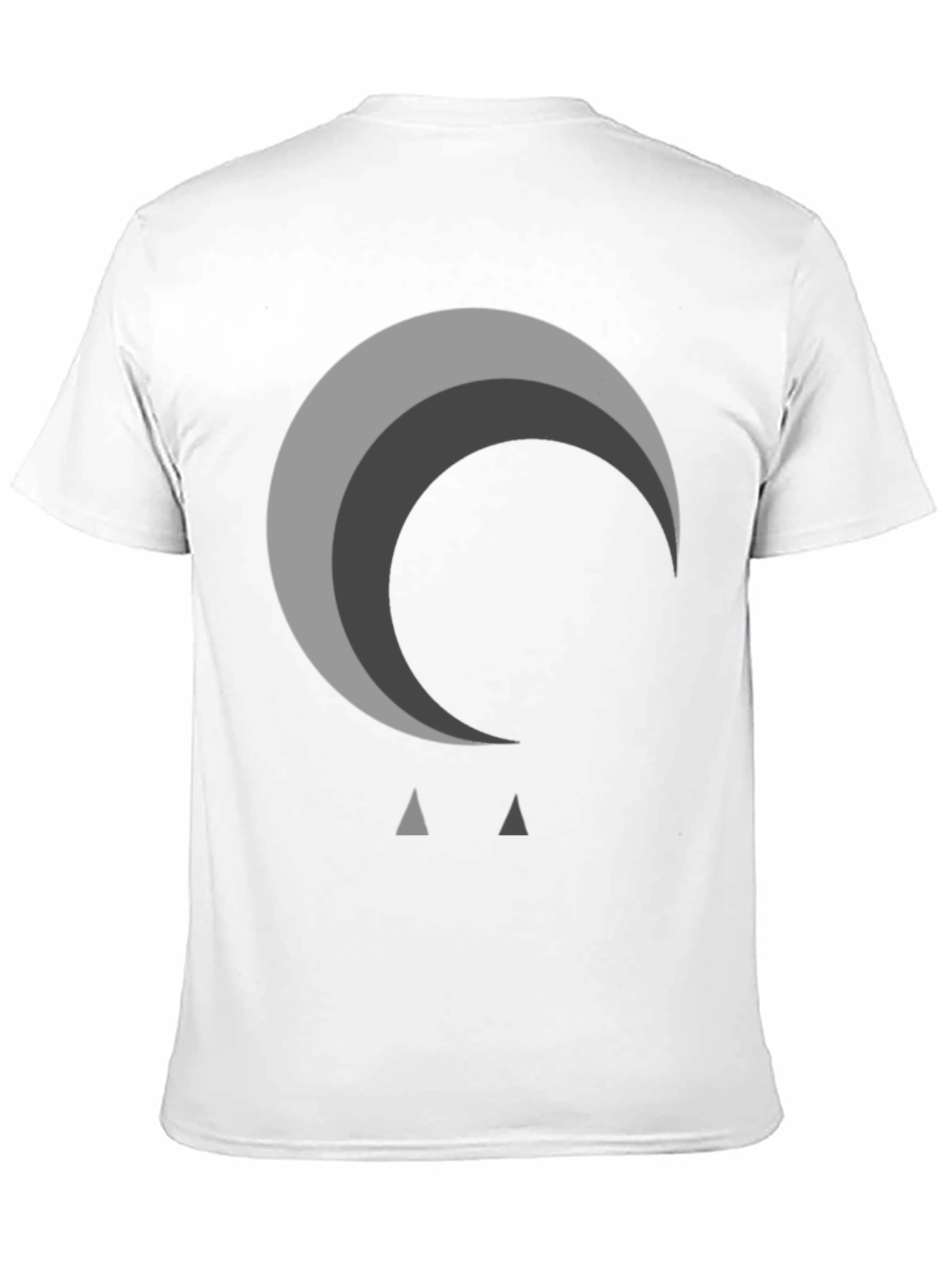Abstract Moon Graphic Black T-Shirt
