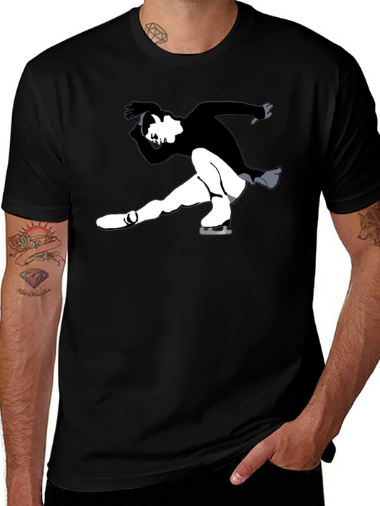 Figure Skater Graphic Tee - Black