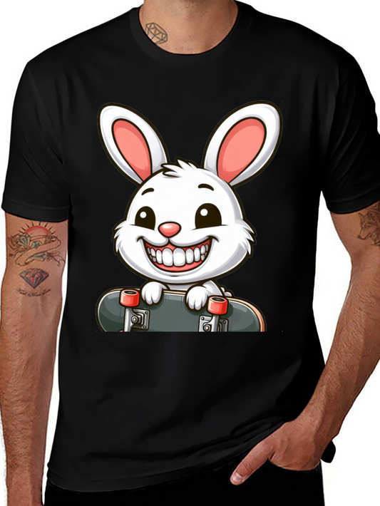 Rabbit Skateboard Graphic T-Shirt