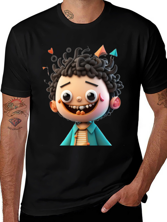 Cartoon Character Black T-Shirt
