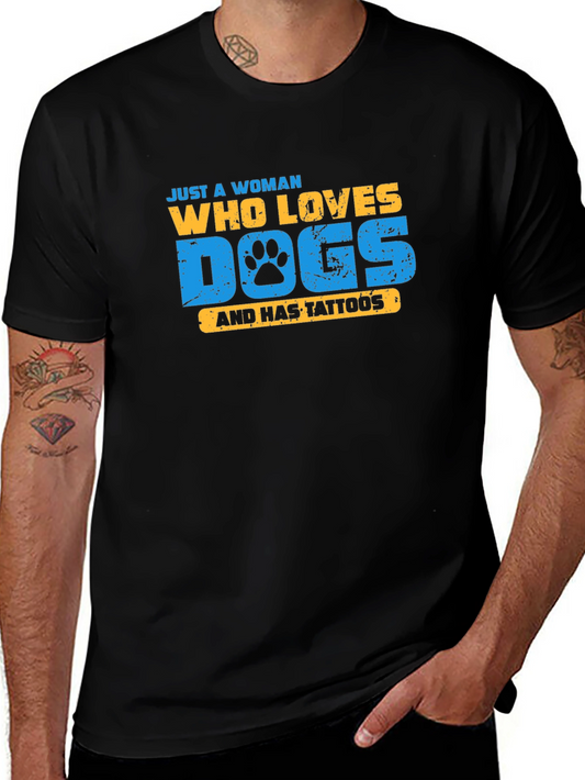 Dog Lover Tattooed Woman T-Shirt
