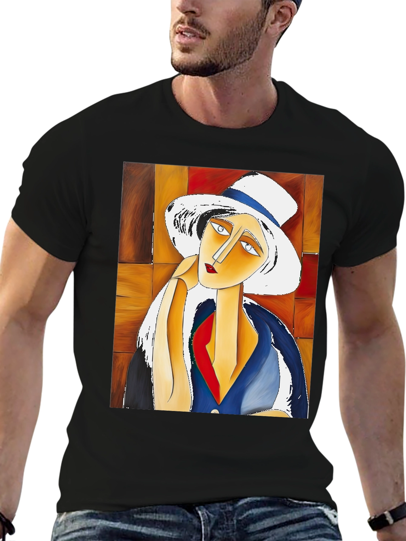Abstract Art Woman T-Shirt - Unique Graphic Tee