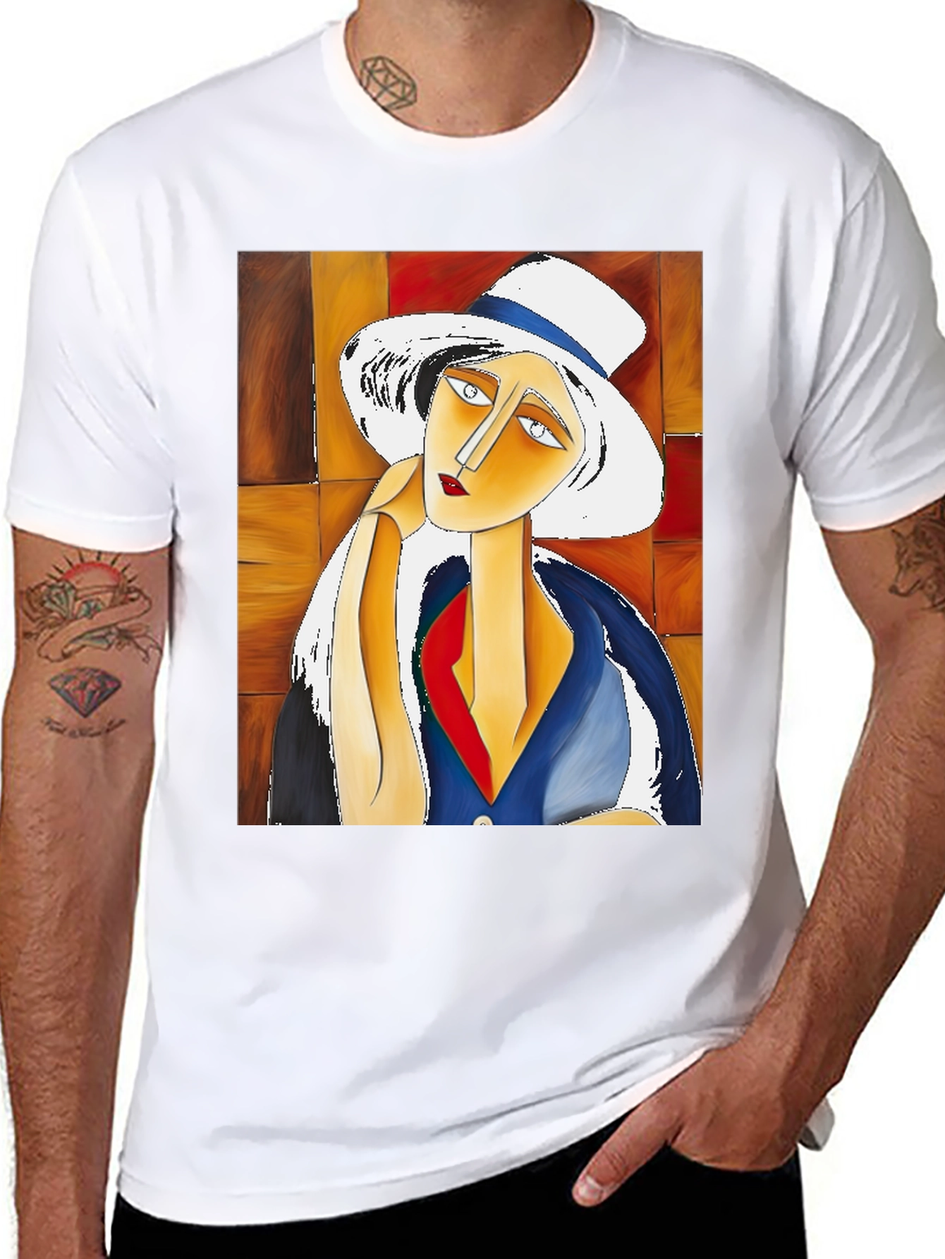 Abstract Art Woman T-Shirt - Unique Graphic Tee