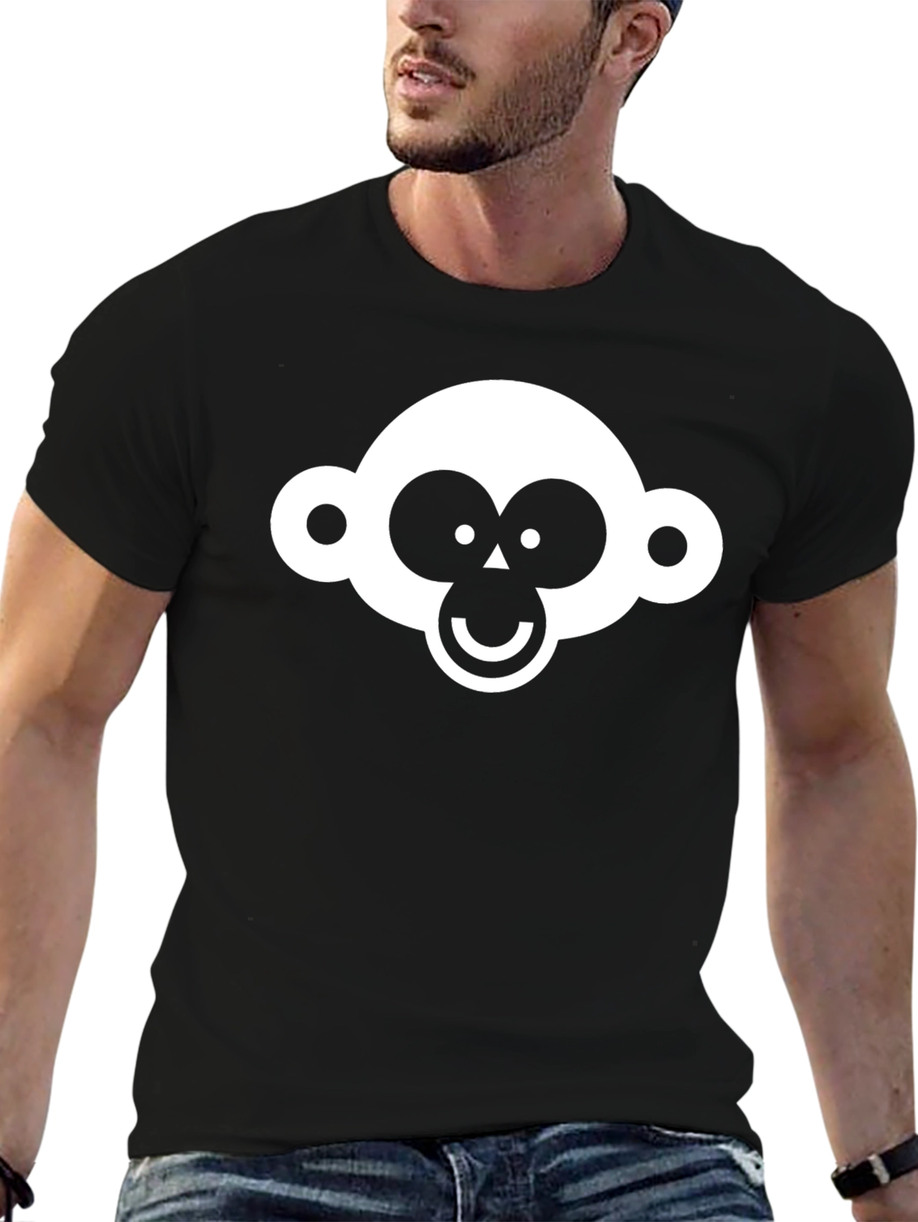 Monkey Graphic Black T-Shirt