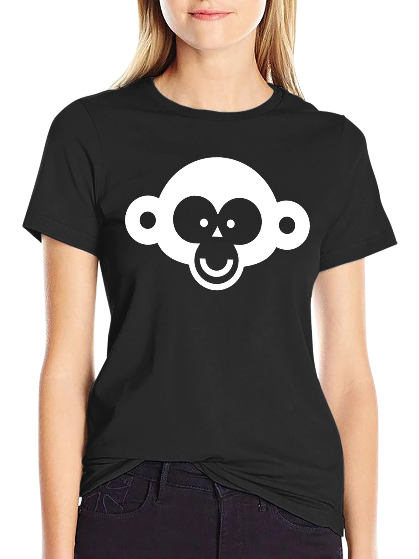 Monkey Graphic Black T-Shirt