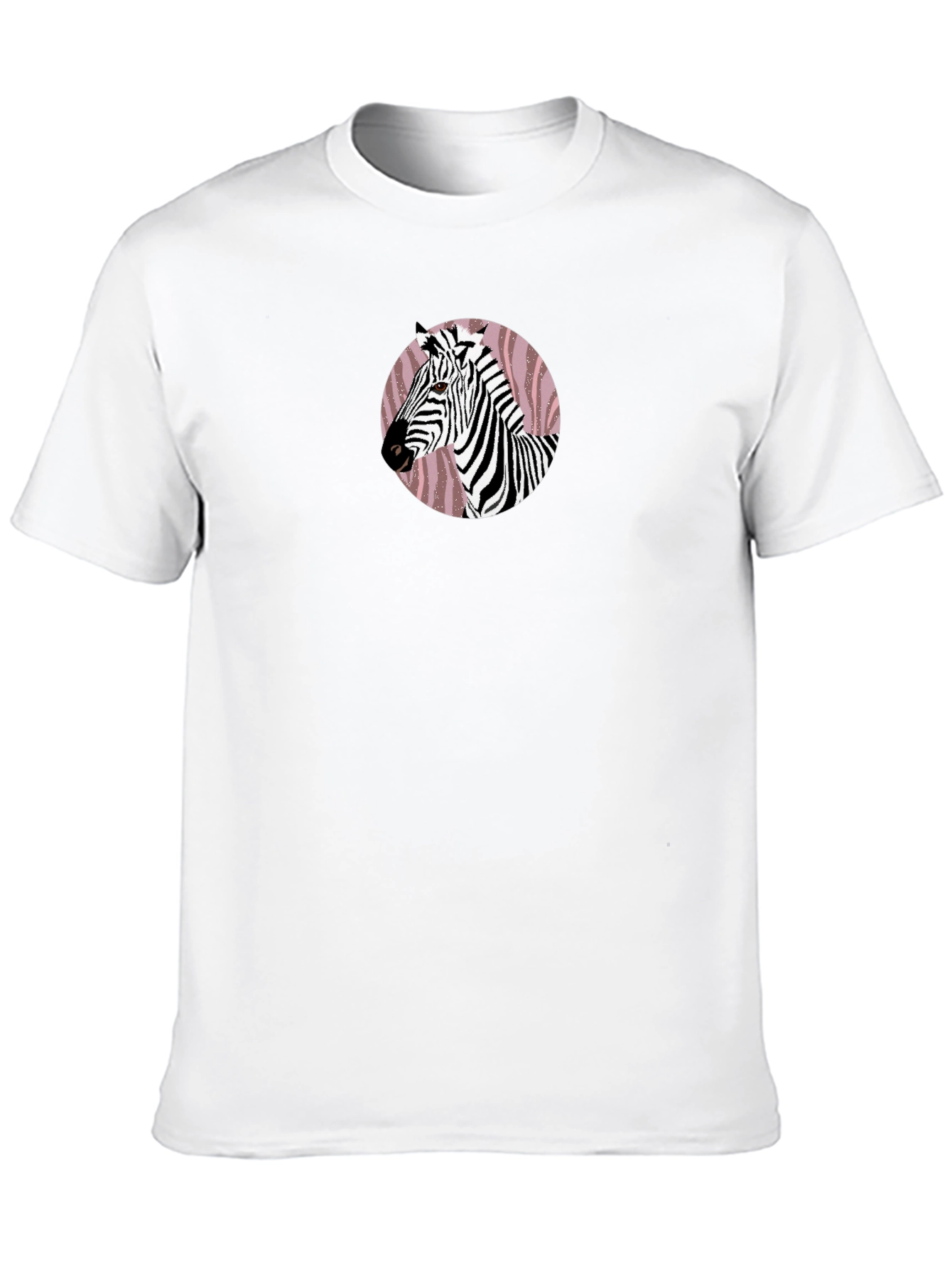 Zebra Graphic Print Crew Neck T-Shirt