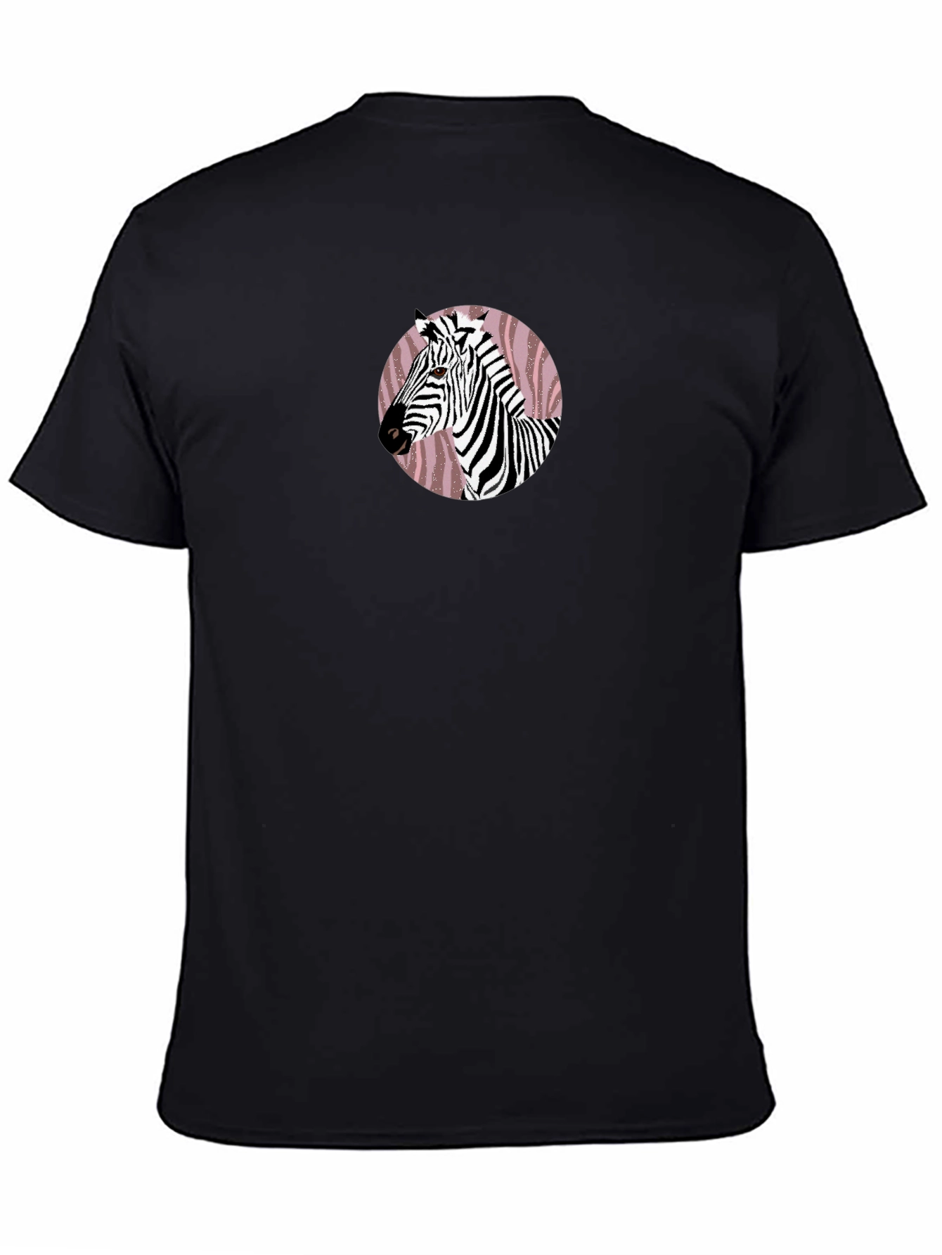 Zebra Graphic Print Crew Neck T-Shirt