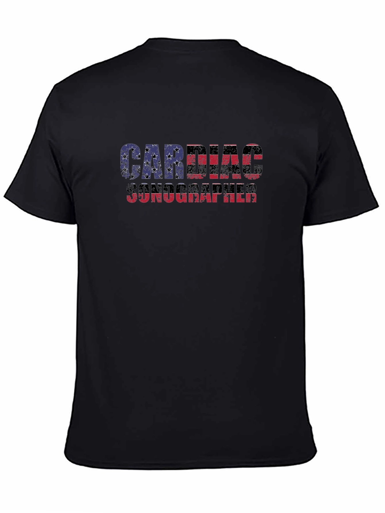 Cardiac Sonographer USA Flag T-Shirt