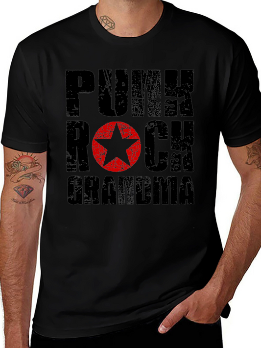 Punk Rock Grandma Black T-Shirt