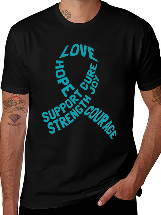 Love Hope Cure T-Shirt - Support Strength Courage