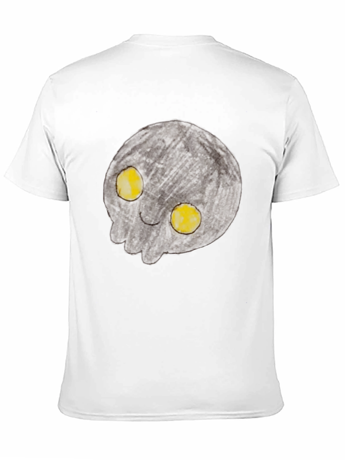 Spooky Black T-Shirt with Glowing Eyes Graphic