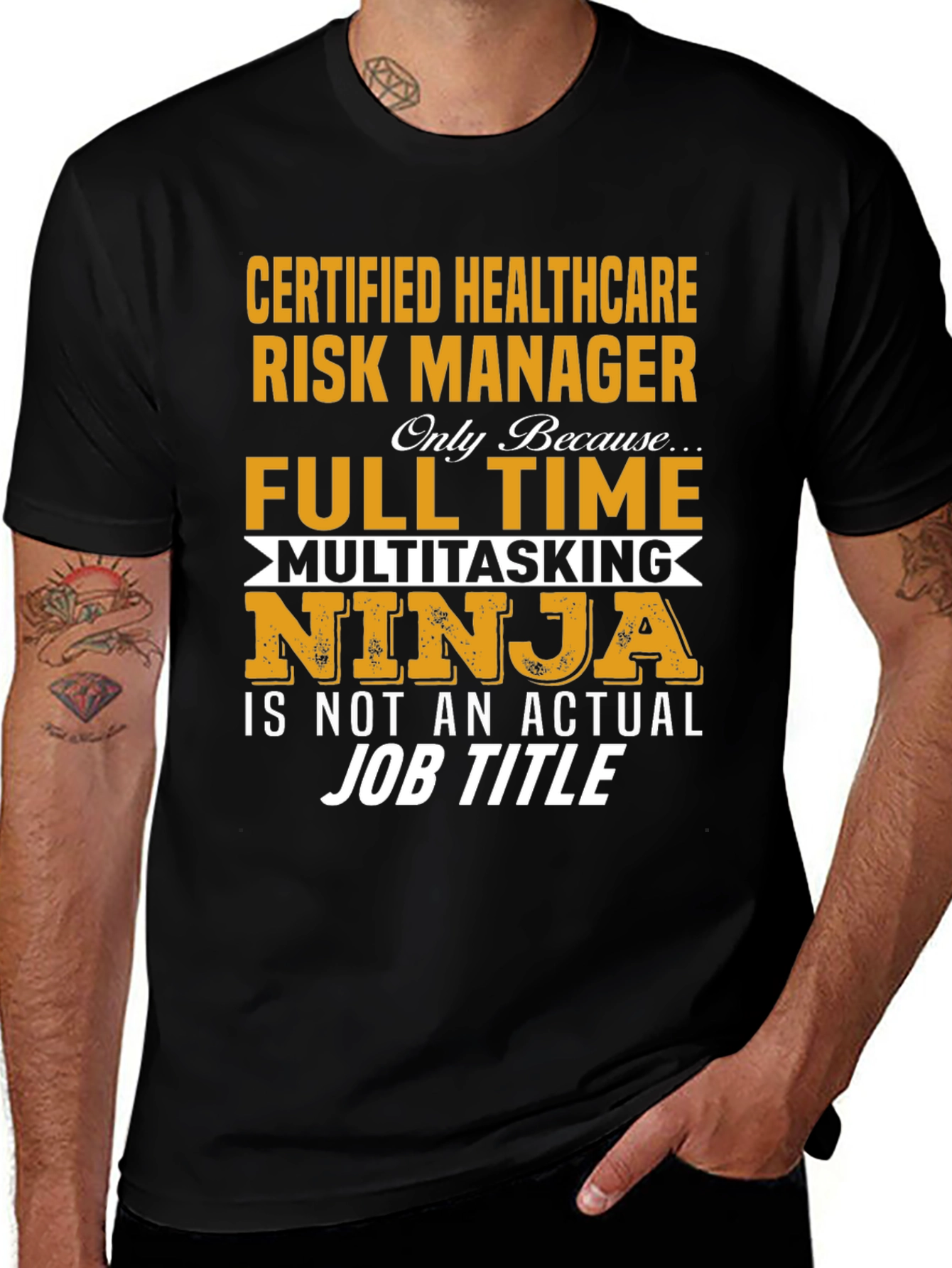 Healthcare Risk Manager Full Time Ninja T-Shirt