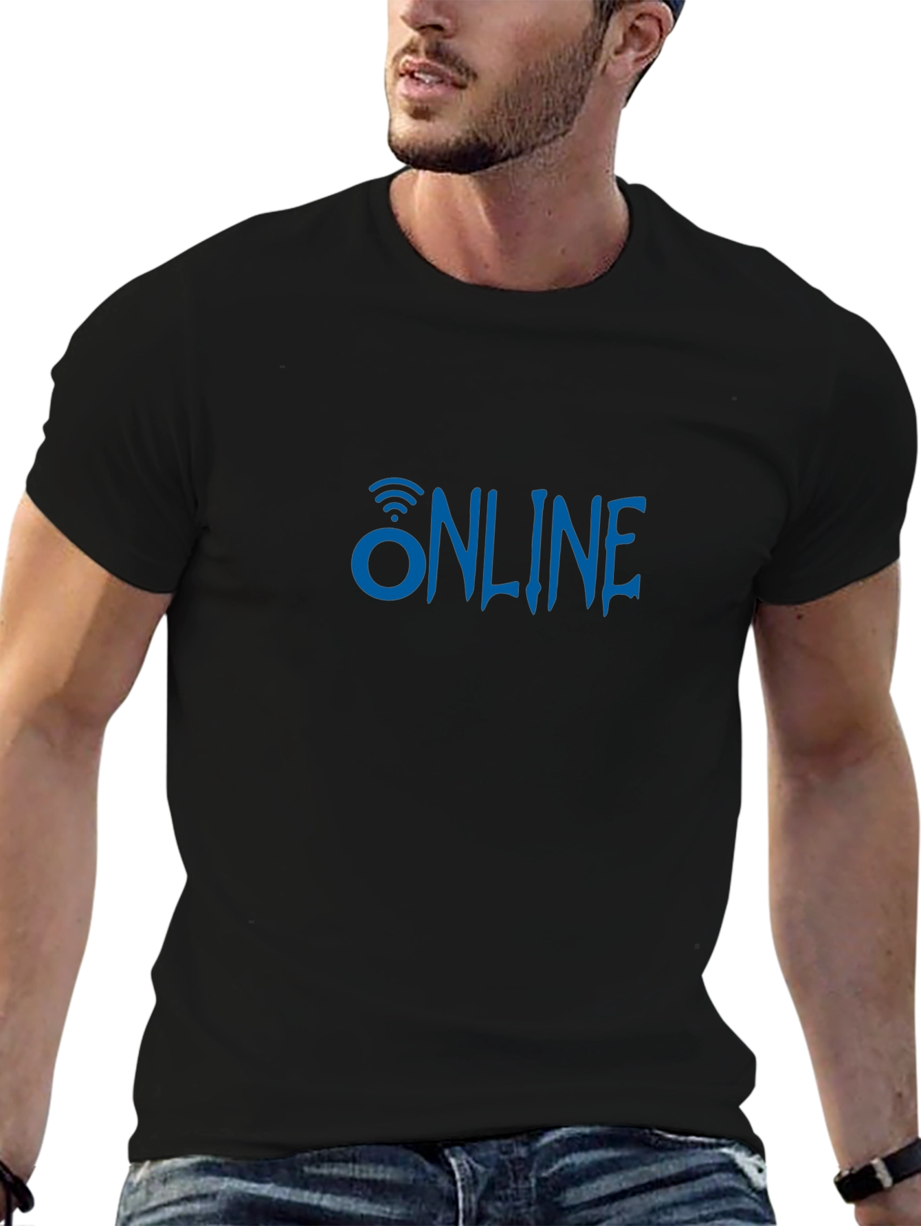 Online Graphic T-Shirt - Black