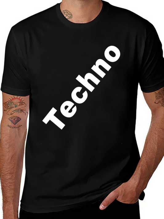 Techno Black T-Shirt - Modern Style