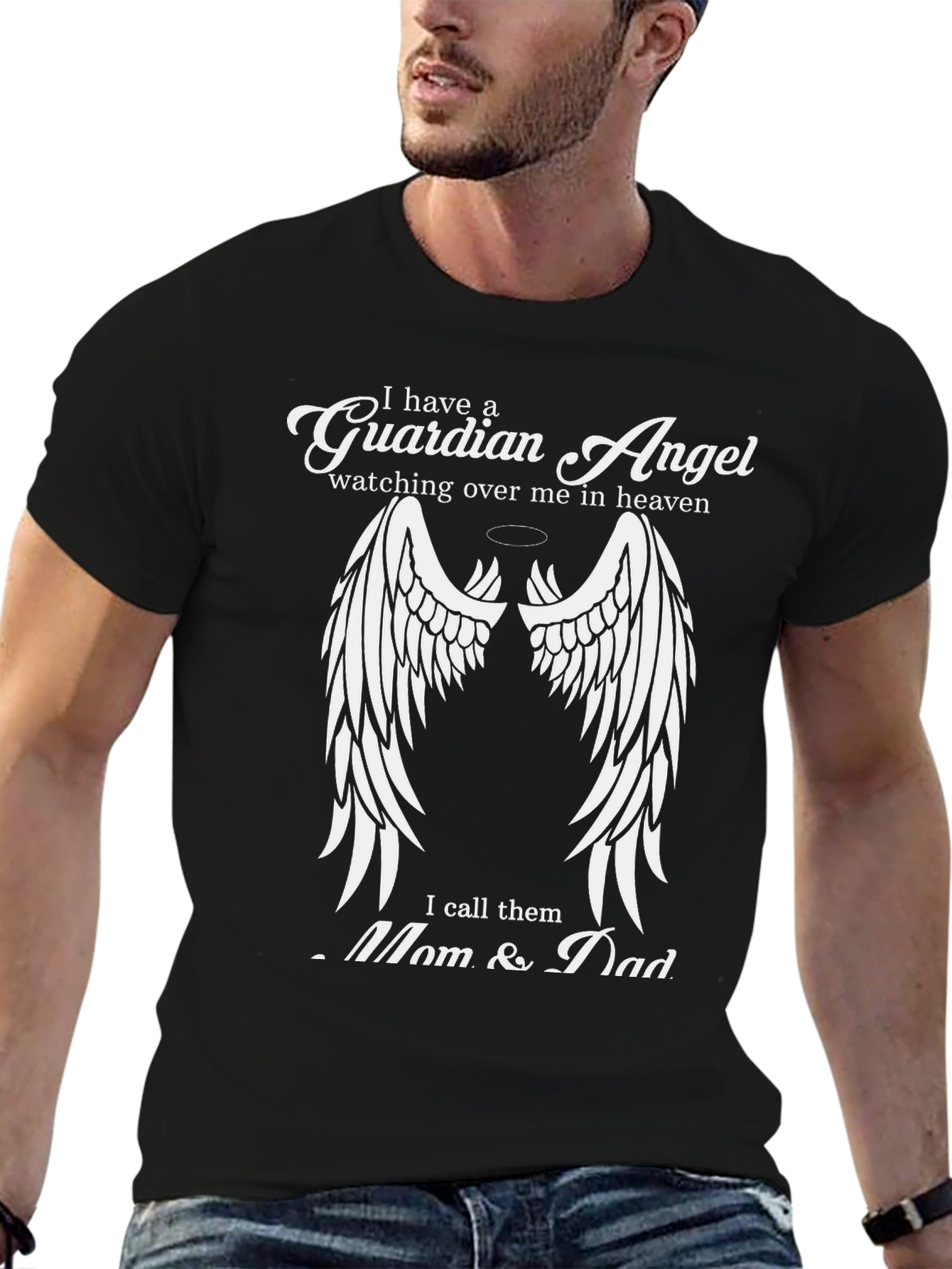 Guardian Angel Mom & Dad Memorial T-Shirt
