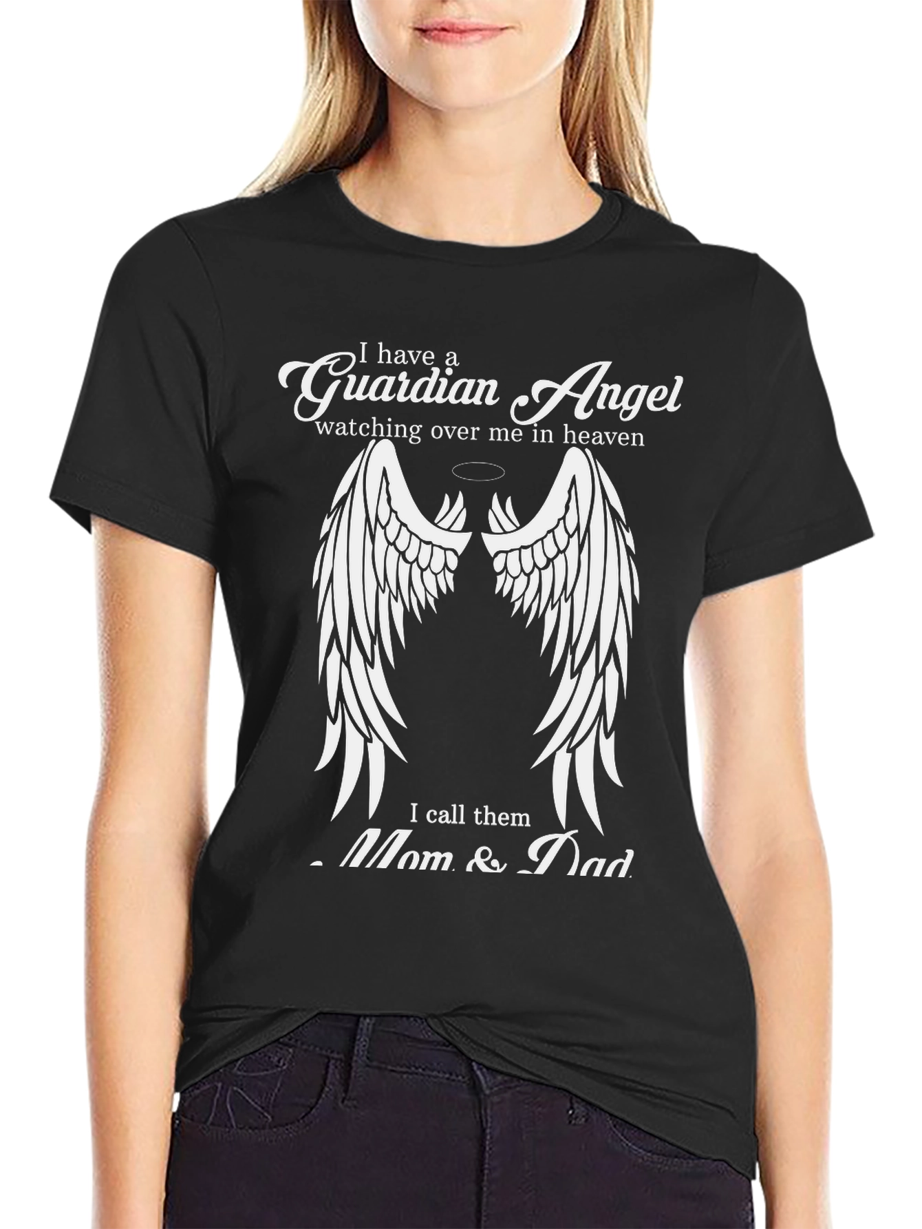 Guardian Angel Mom & Dad Memorial T-Shirt