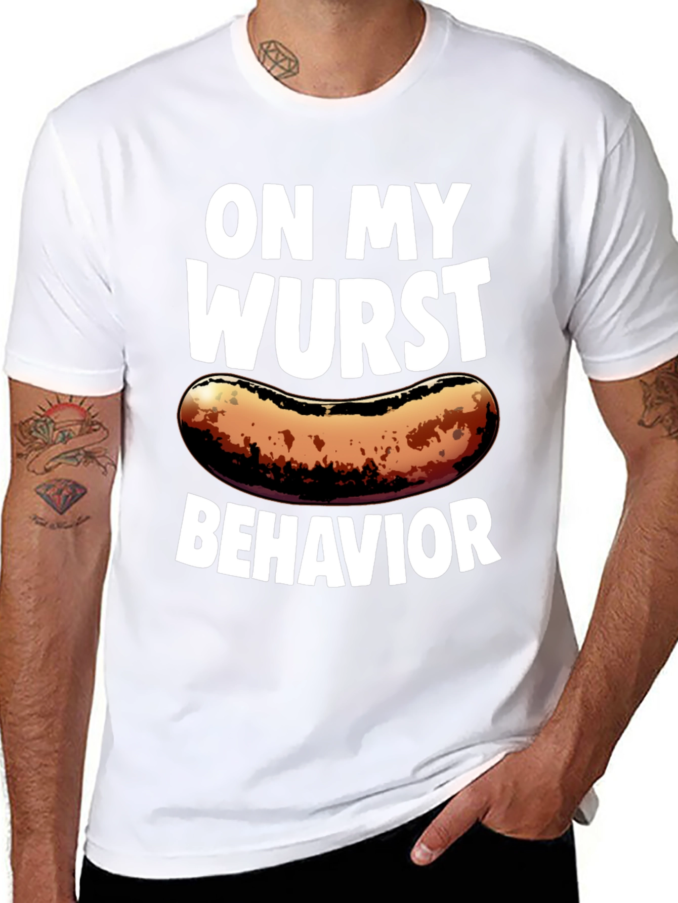 Wurst Behavior Graphic Tee - Funny Food T-Shirt