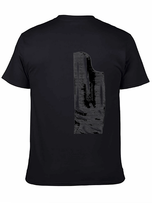 Black Piano Graphic Tee - Casual Mens T-Shirt