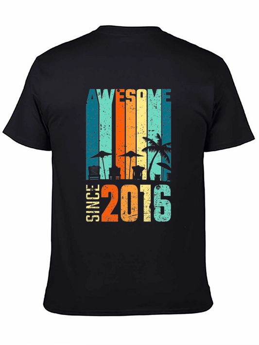 Awesome Since 2016 T-Shirt Beach Design