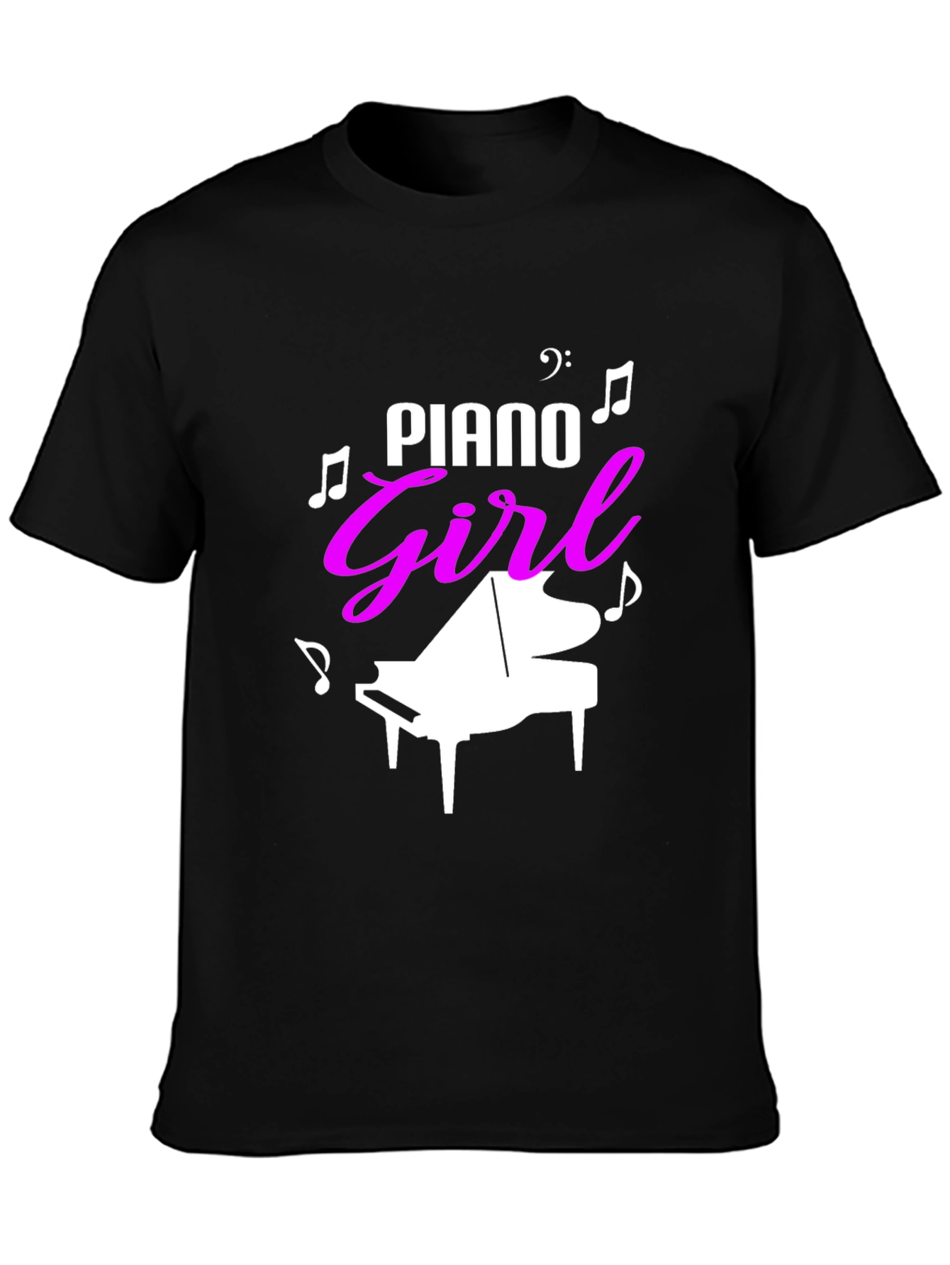 Piano Girl Graphic Tee - Music Lover Shirt