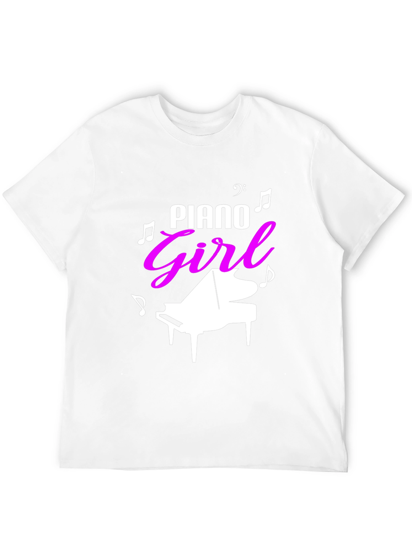 Piano Girl Graphic Tee - Music Lover Shirt