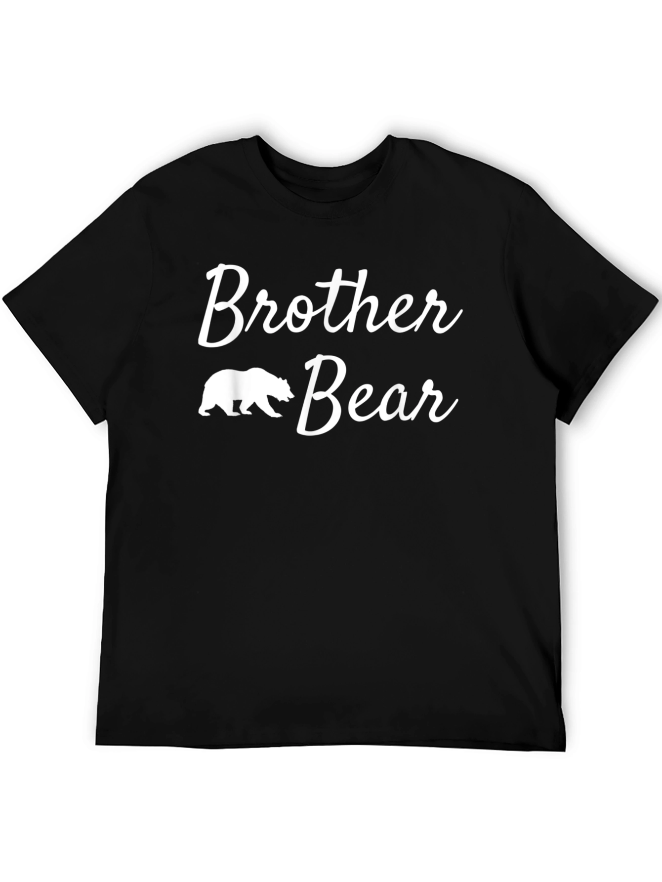 Brother Bear Graphic Tee - Black Cotton Blend