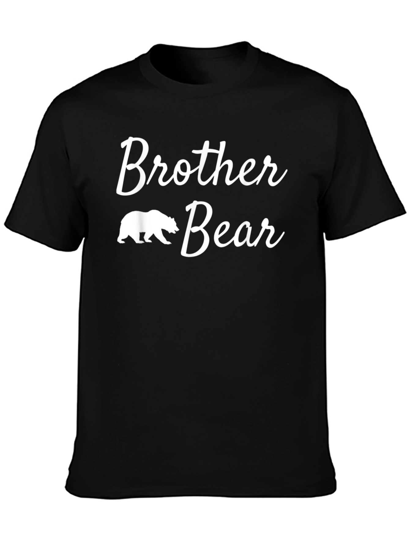 Brother Bear Graphic Tee - Black Cotton Blend