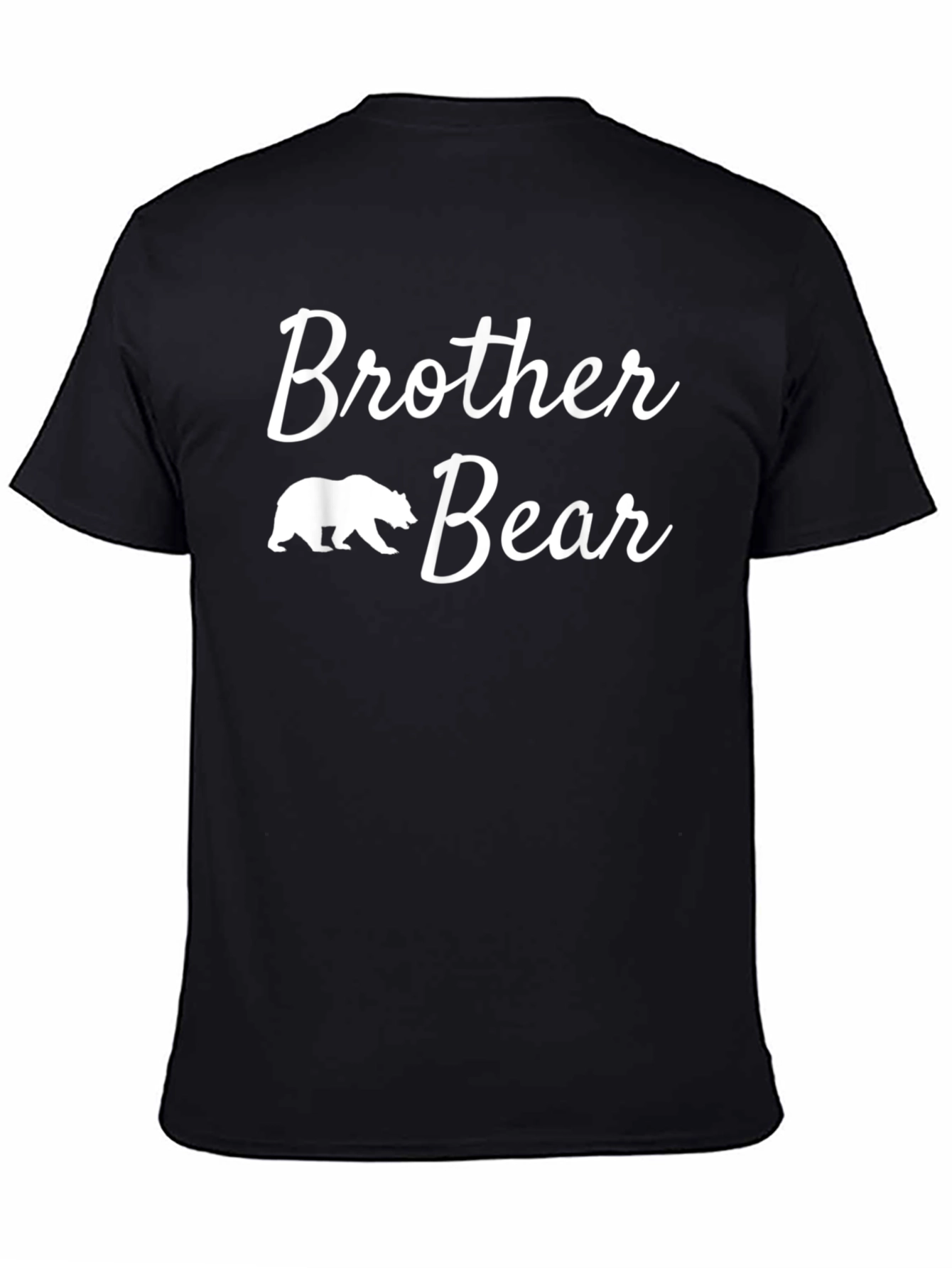 Brother Bear Graphic Tee - Black Cotton Blend