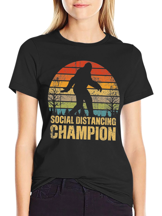 Social Distancing Champion Bigfoot T-Shirt