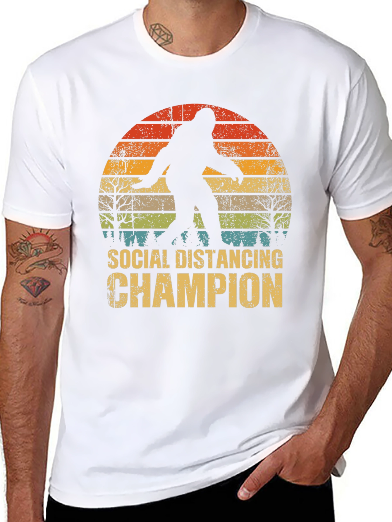 Social Distancing Champion Bigfoot T-Shirt