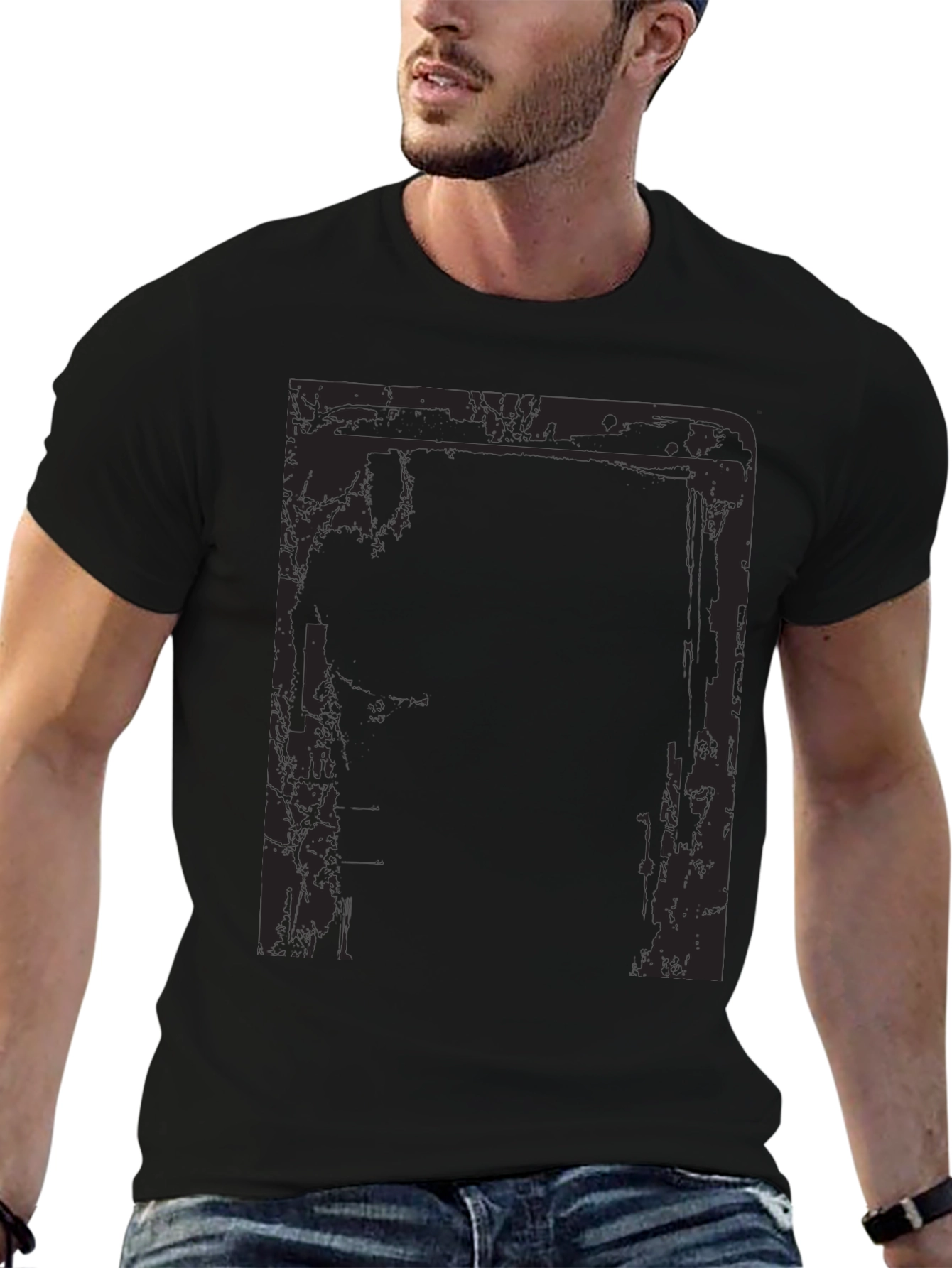 Graphic Print Black T-Shirt