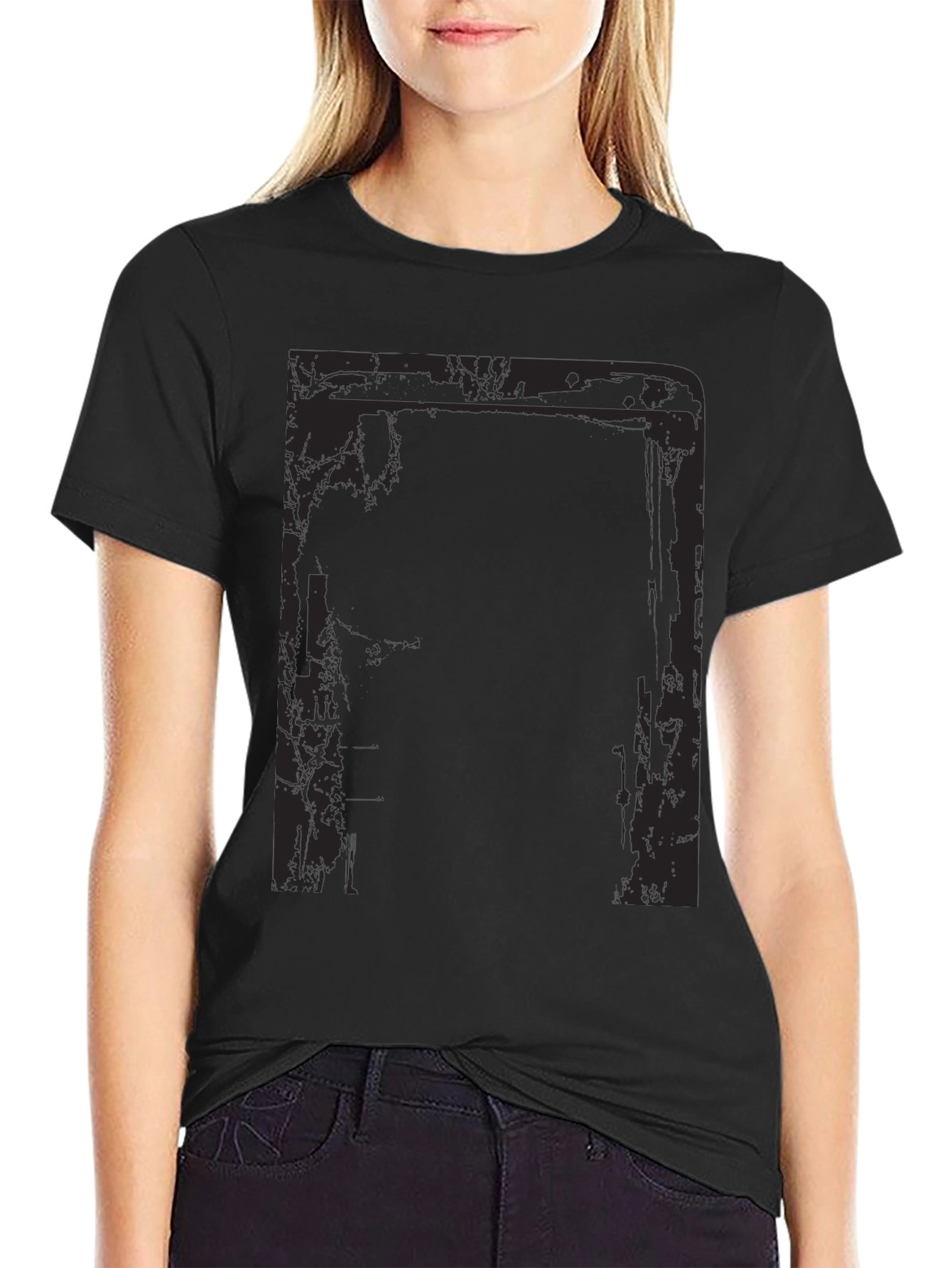 Graphic Print Black T-Shirt