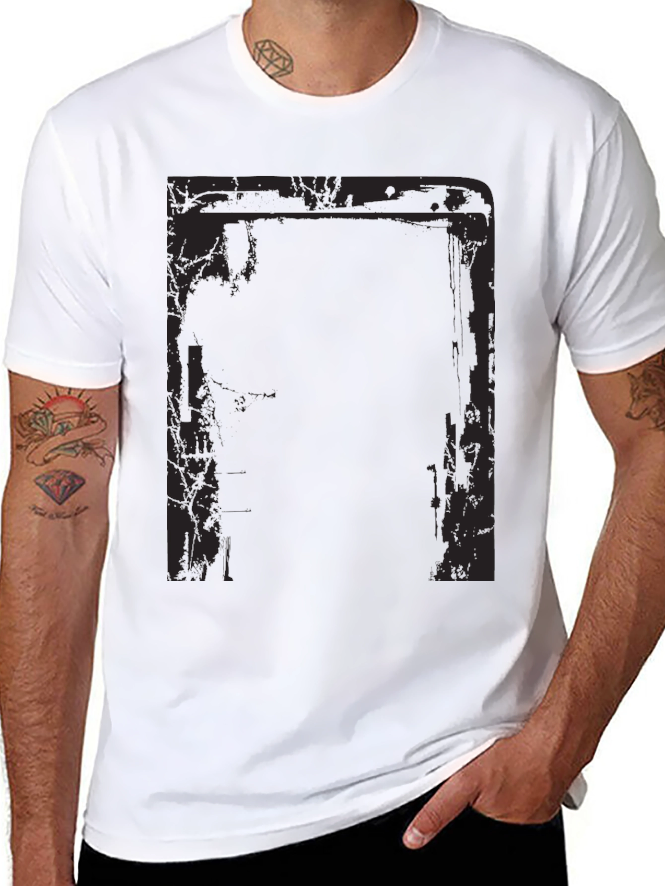 Graphic Print Black T-Shirt