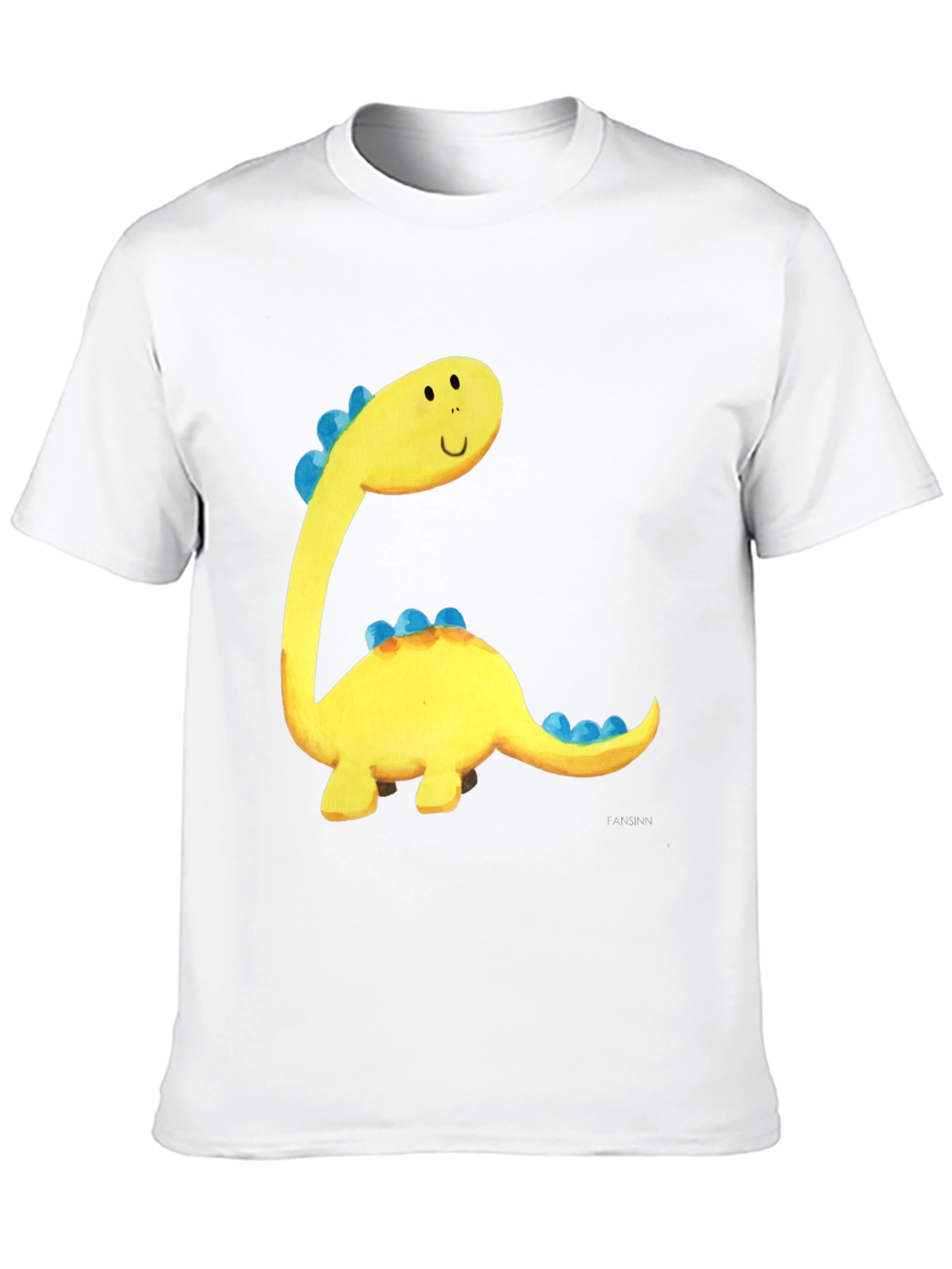 Cute Dinosaur Graphic Tee - Black Cotton T-Shirt