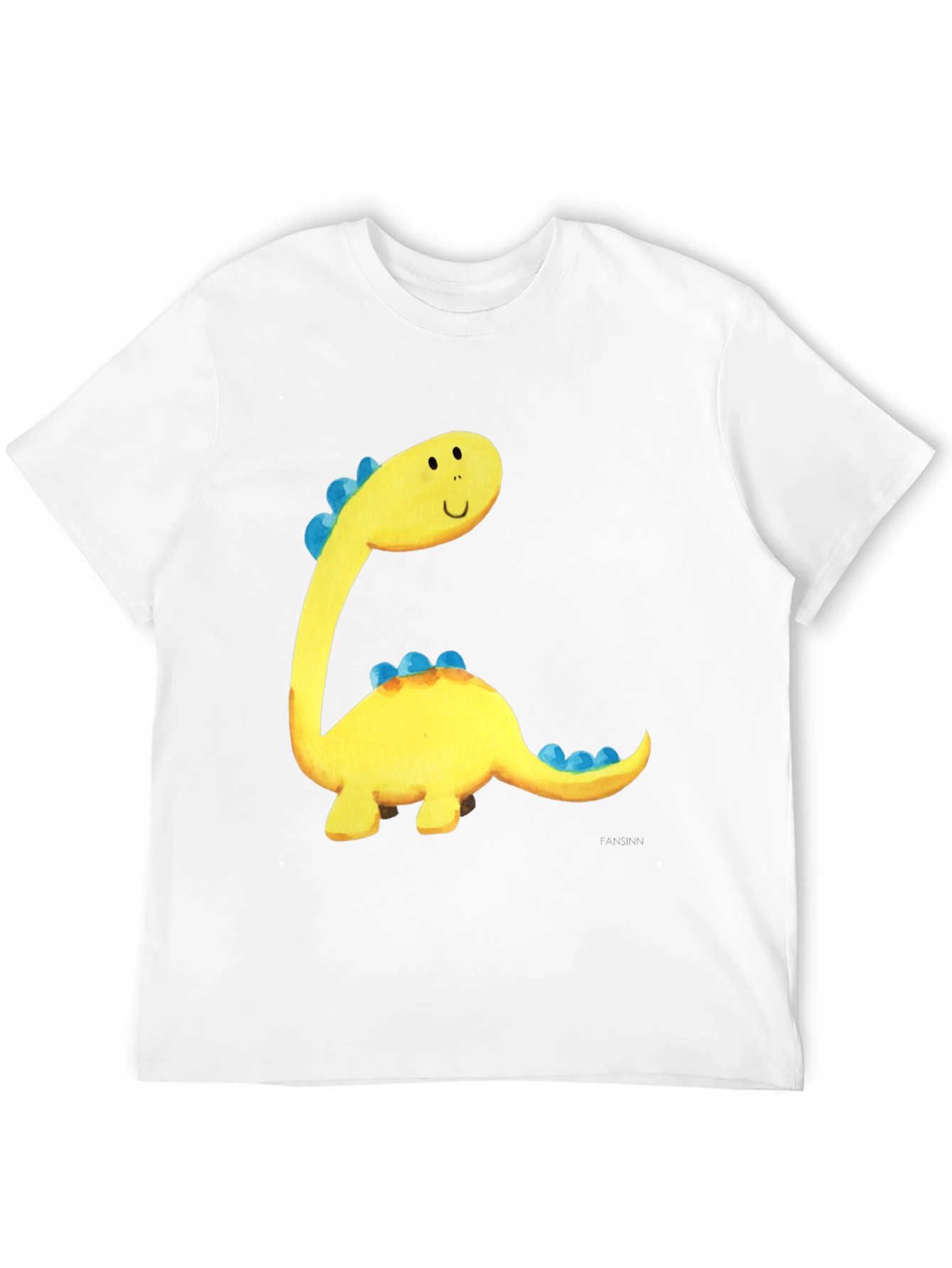 Cute Dinosaur Graphic Tee - Black Cotton T-Shirt