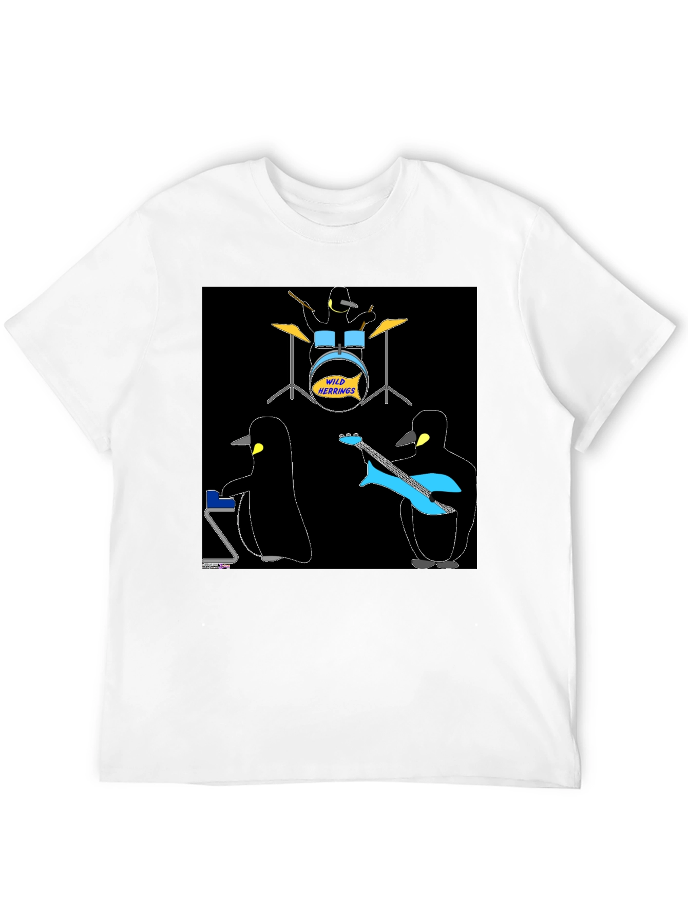 Penguin Band T-Shirt - Wild Herrings Rock!