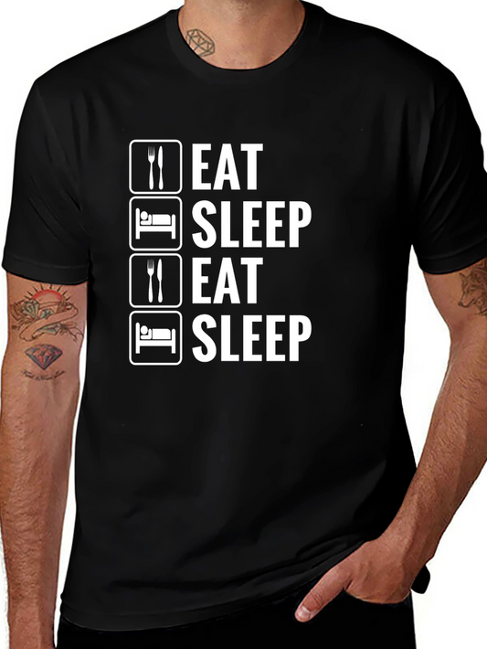 Eat Sleep Repeat Graphic T-Shirt