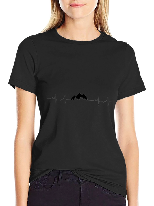 Mountain Heartbeat Black T-Shirt