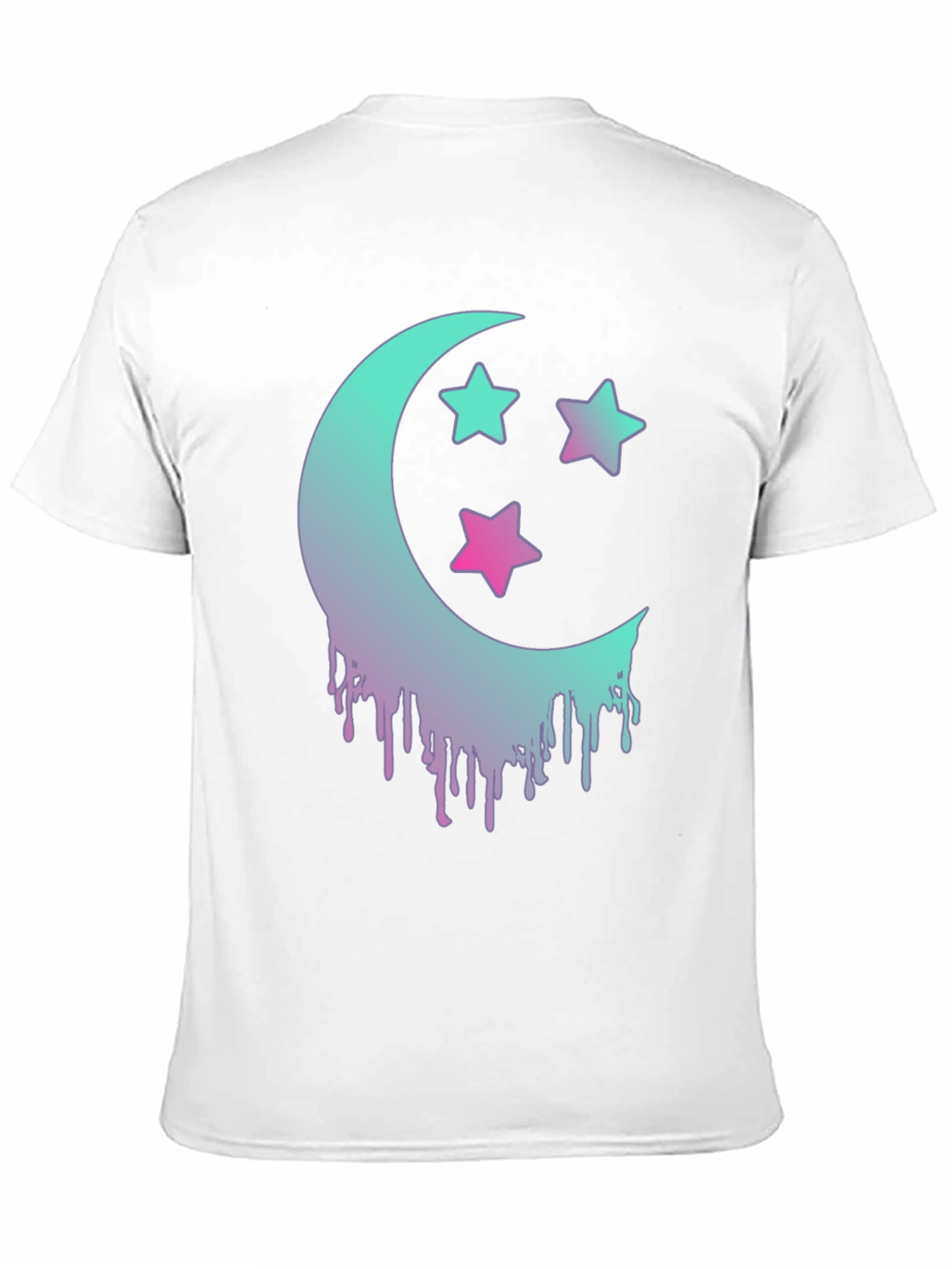 Moon & Stars Graphic Tee - Trendy Black T-Shirt