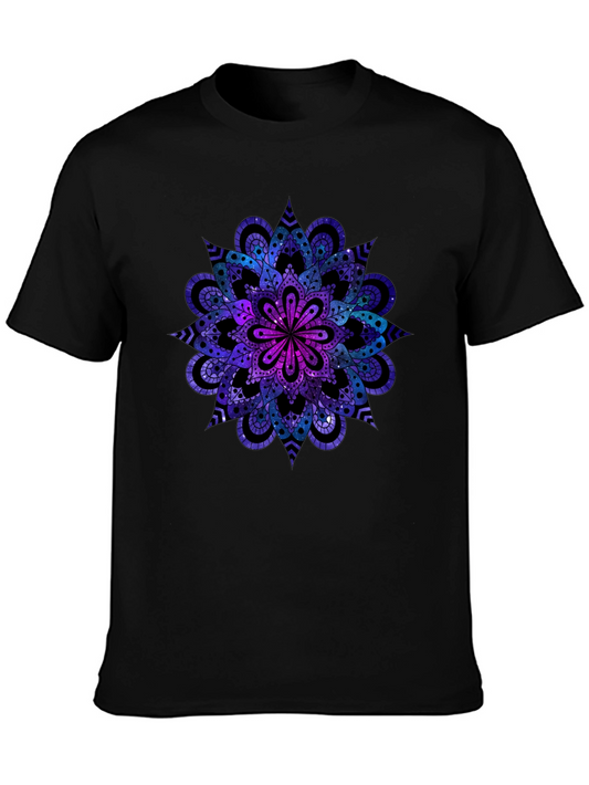 Cosmic Mandala Graphic Tee - Black T-Shirt