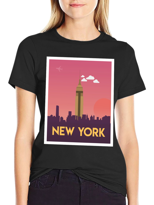 New York Cityscape Graphic Tee - Vintage Style