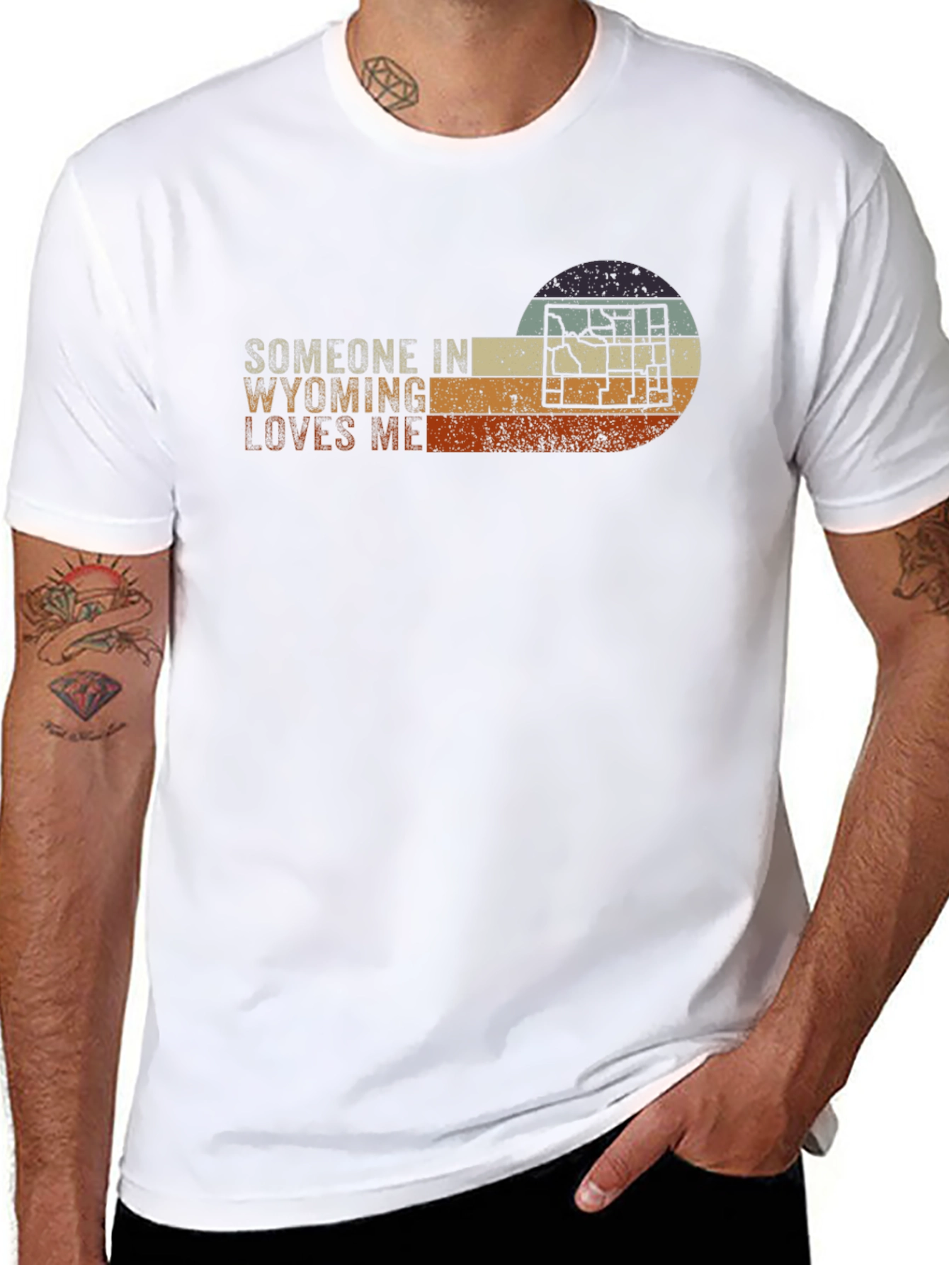 Wyoming Loves Me Retro T-Shirt