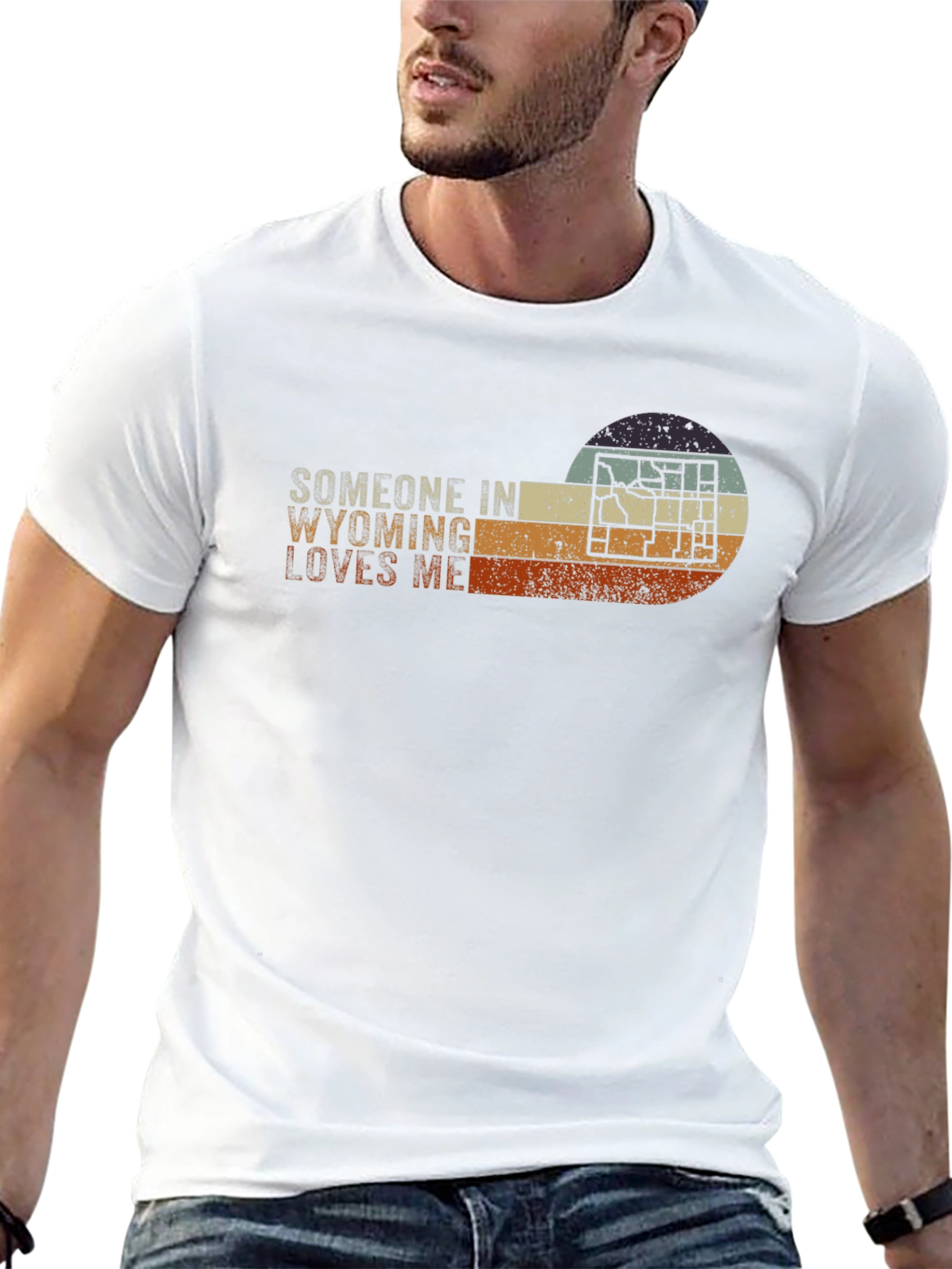 Wyoming Loves Me Retro T-Shirt