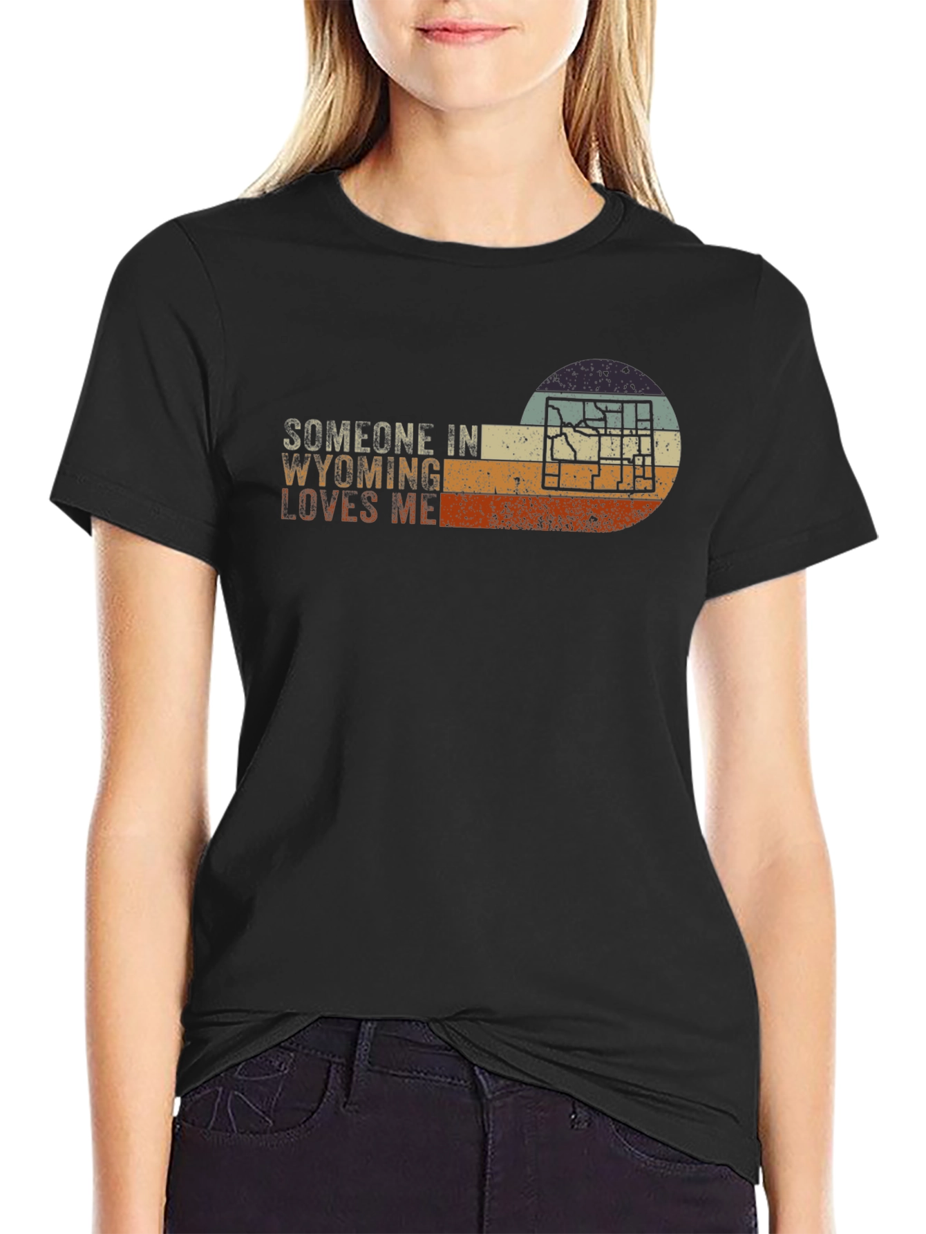Wyoming Loves Me Retro T-Shirt