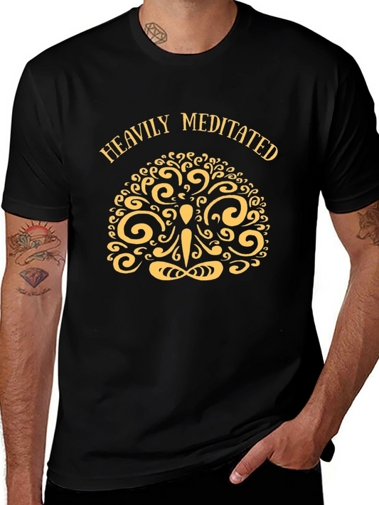 Heavily Meditated Graphic Tee - Black