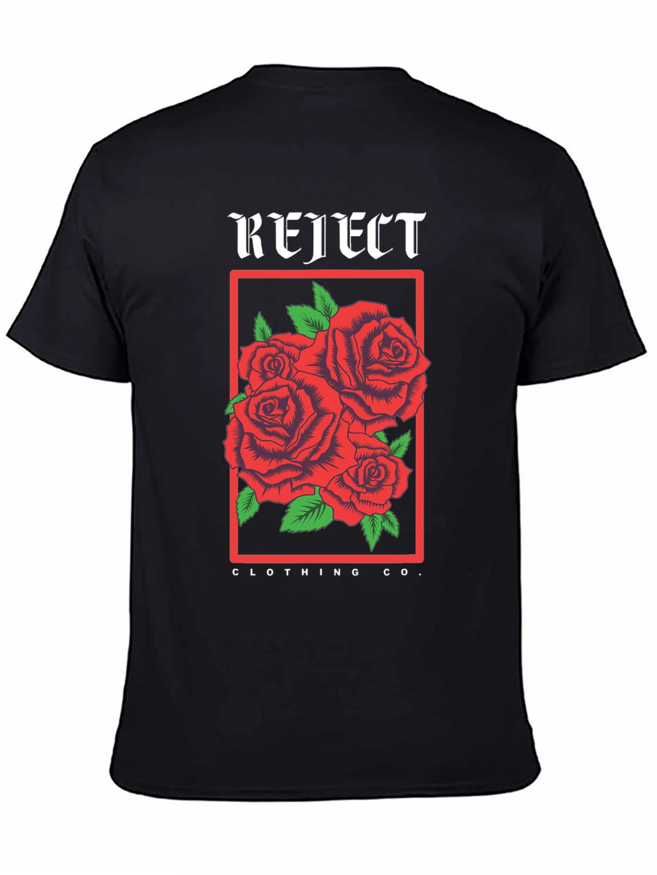 Reject Clothing Co. Roses Graphic Black T-Shirt